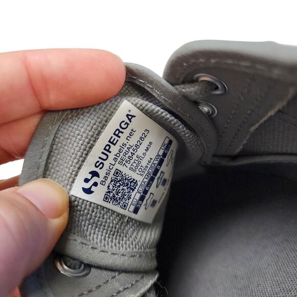 Superga Womens Acotw Linea Up and Down Platform Sneakers Size US 8 Gray Lace Up - Picture 10 of 11